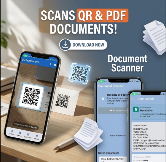 QR Code & PDF Scanner Pro App Showcase
